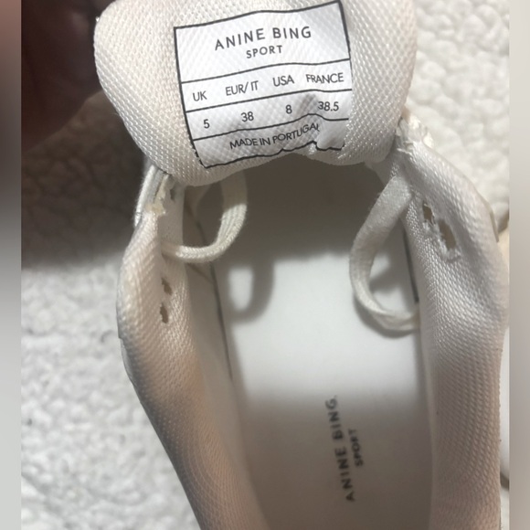 Anine Bing Dina Sneakers Women’s Size 8 US/38 EU White Beige -Gorgeous Condition - Picture 14 of 16
